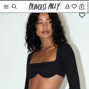Princess Polly Becca Long Sleeve Crop Top - Never Worn